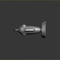 3D Rendered Gray Mechanical Weapon With Propeller Fan And Structural Components