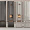 CCD hotel screen partition combination wall lamp 3d model