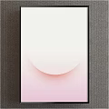 Smartphone Screen With White Pink Gradient Background Black Frame And Gray Surroundings 3d model