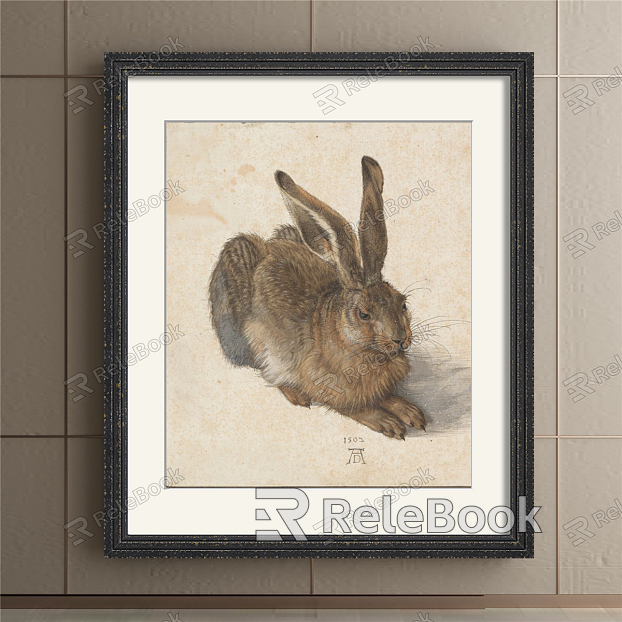 European animal painting brown porch animal rabbit decorative painting model