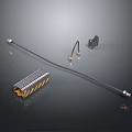 Industrial Equipment Components Including Long Hose Striped Box And Connectors