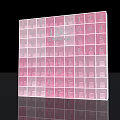 Modern Pink Grid Panel With Numbers And DC Letters Transparent Design 3d model