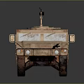 Armored Military Vehicle With Desert Camouflage And Roof Mounted Machine Gun