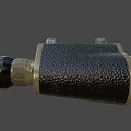 Vintage Military Weapon Binoculars With Leather Grip And Brass Components Design