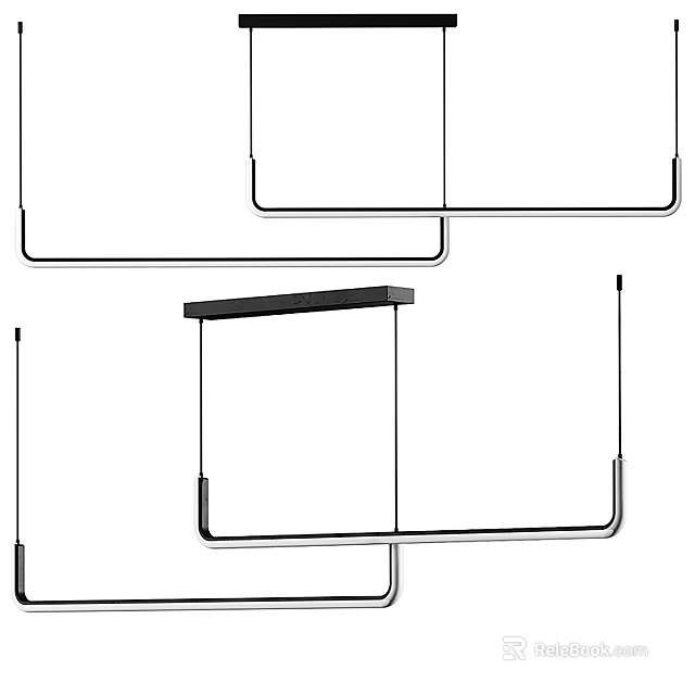 Modern Chandelier Designs With Various Sleek Structures For Interior Home Lighting 3d model