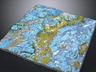 Natural Stone And Wood Combined Texture Panel For Decorative Surface Design 3d model