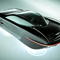Futuristic Sleek Silver Car With Aerodynamic Design And Floating Wheels