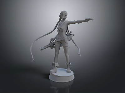 Sci-fi Beauty Cyber Beauty Sci-fi Woman Warrior Future Woman Warrior Sci-fi Lady Soldier Cyber Woman Warrior 3d model