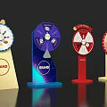 Colorful Commercial Spinning Wheel Display Equipment For Brand Promotion Stand Base