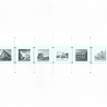 Metal Wall Photo Frames with Black and White Architectural Photos Neatly Arranged