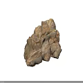 Natural Rock Formation With Textured Surface And Irregular Shape In Earth Tone Colors