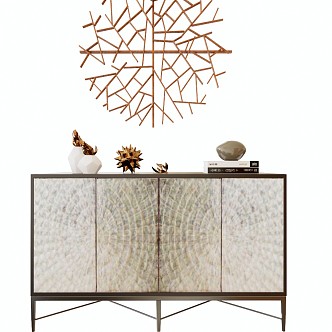 Modern Side Cabinet Decorative Cabinet Wall Decoration 3d model