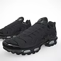 Modern Black Athletic Shoes With Mesh Upper And Cushioned Supportive Outsole 3d model