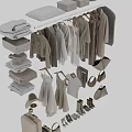 Stylish Neutral Tones Clothes Collection With Dresses T Shirts Coats Hats Bags And Suitcases