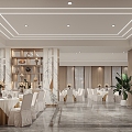 Modern Ballroom Hotel Ballroom 3d model