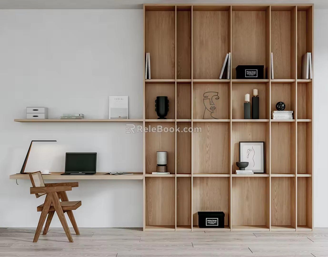 Modern Bookshelf 3d model