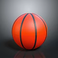 Orange Basketball With Black Stripes For Home Sports And Recreational Use