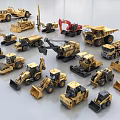 Various Construction Utility Vehicle Models Including Bulldozers Excavators And Dump Trucks