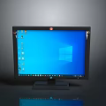 LG Computer Monitor Showing Windows Desktop With Icons And Taskbar
