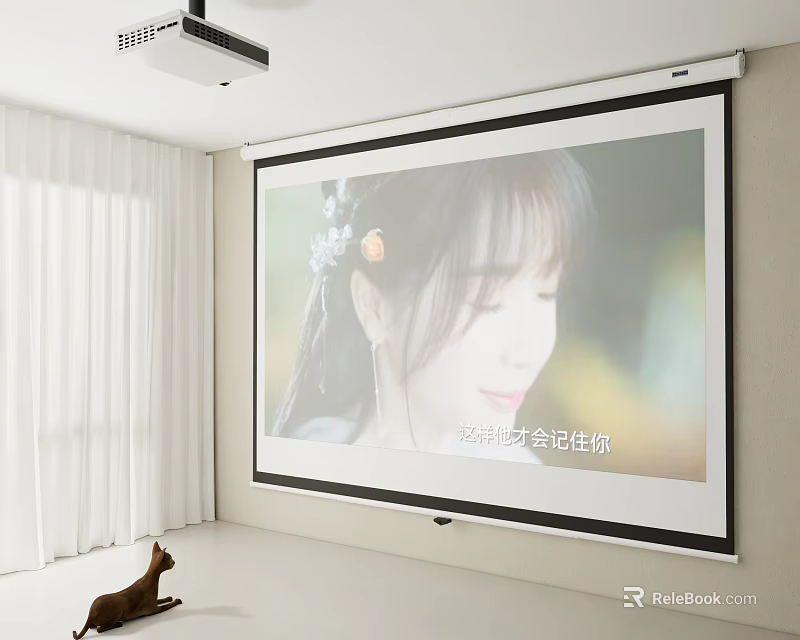 Projection Monitoring Large Screen Indoor Home System Featuring Clear Human Image And High Definition 3d model 