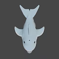 Cartoon Shark Game Character 3D Model With Open Mouth And Legs