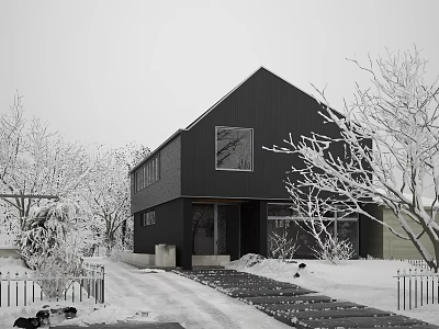 Modern Open Concept Kitchen Interior Design With Island Counter And Appliances 3d model