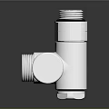 Silver Metal Cup With Two Parts Cylindrical Body Smooth Surface And Reflective Finish On Dark Background