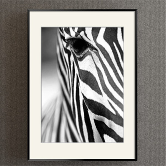 Modern Animal Painting Simple Black and White Children's Room Animal Zebra Decorative Painting 3d model