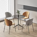Modern leisure table and chair combination negotiation table and chair combination 3d model