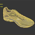 Blue Running Shoes With Mesh Upper White Sole And Lace Up Design