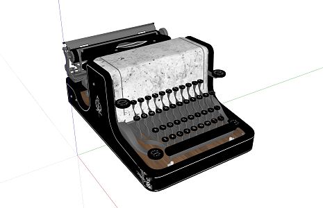 vintage typewriter classical vintage typewriter 3d model