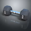 Hexagonal Fitness Dumbbell with 100 LB Weight Plates and Chrome Handle