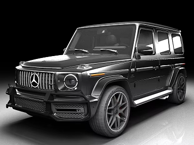 Black Mercedes G Class SUV With Chrome Grille And Sporty Alloy Wheels 3d model