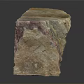 Natural Wood Stone Block With Layered Texture Brown Red Tones And Rough Surface