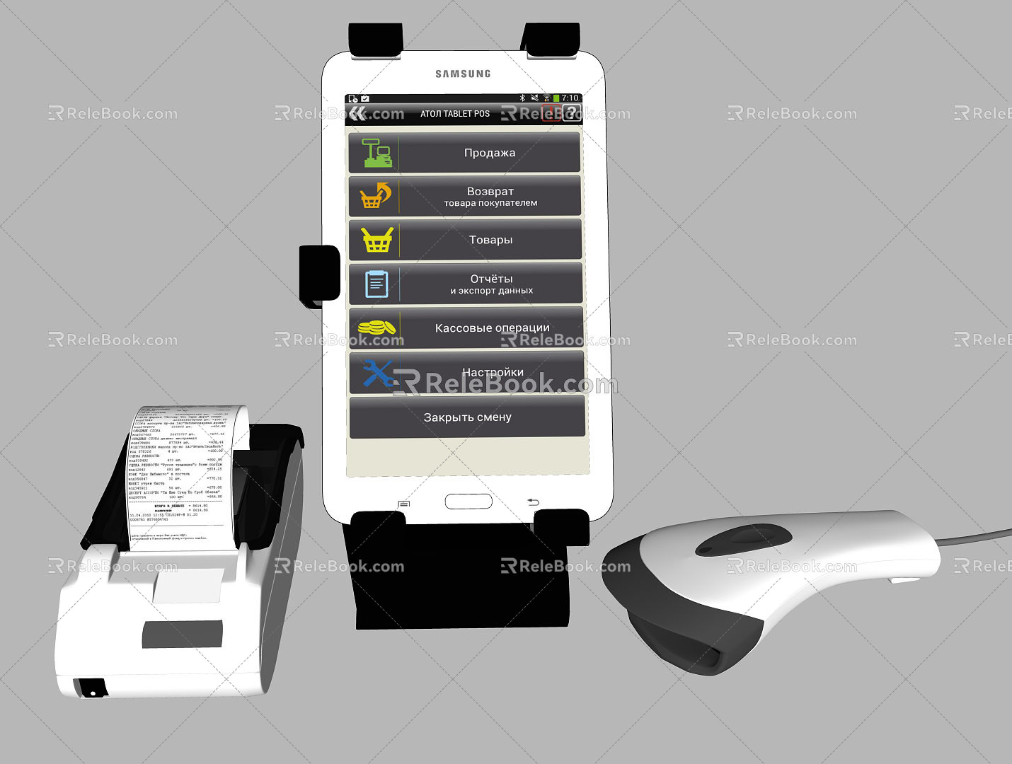 Modern cash register model