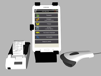 Modern cash register 3d model