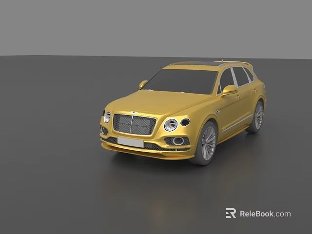 Golden SUV with Sleek Exterior Design Modern Headlights and Alloy Wheels 3d model 