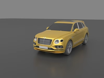 Golden SUV with Sleek Exterior Design Modern Headlights and Alloy Wheels 3d model