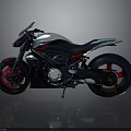 Sleek Modern Motorcycle Design With Black Red Accents And Shiny Wheels