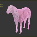 Detailed 3D Illustration of Sheep Muscle Anatomy Showing Muscular Body Structure