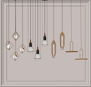 Modern chandelier 3d model