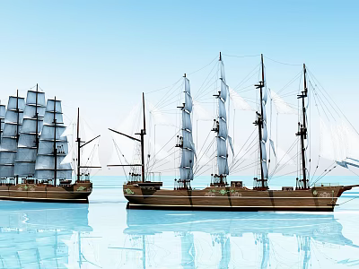 Modern Sailing 3d model