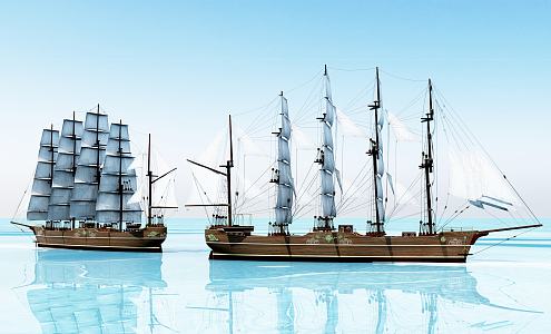 Modern Sailing 3d model