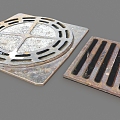 Highway manhole cover sewer manhole cover retro pavement equipment 3d model