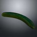 Fresh Green Cucumber Isolated On Gray Background With Smooth Natural Texture 3d model