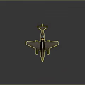 Vintage Brown Fighter Jet With White Cockpit Canopy Black Cross Insignia Parked On Reflective Surface