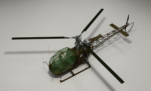 Modern Helicopter 3d model