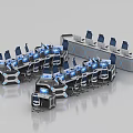 Modern Monitoring Room Setup With Control Consoles Digital Screens And Ergonomic Seats