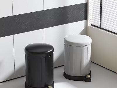 Modern Round Step On Side Tables In Two Tone 3d model