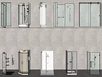 Modern Shower Room Classical Sanitary Ware Bathroom Diamond 3d model